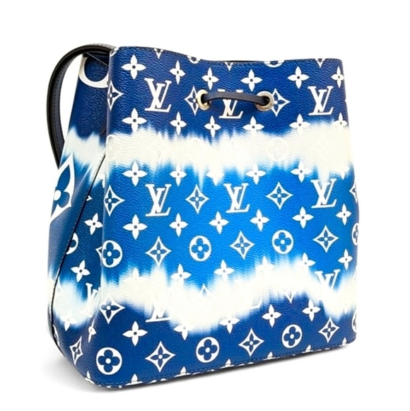 ✨️( Excellent Condition) Authentic Louis Vuitton Neonoe MM Monogram Blue Escale - Picture 6 of 16